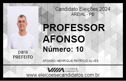 Candidato PROFESSOR AFONSO 2024 - AREIAL - Eleições