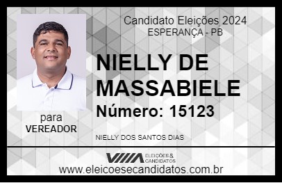 Candidato NIELLY DE MASSABIELE 2024 - ESPERANÇA - Eleições