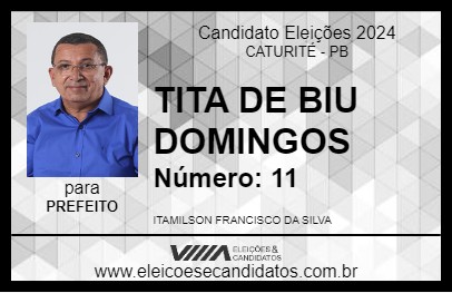 Candidato TITA DE BIU DOMINGOS 2024 - CATURITÉ - Eleições