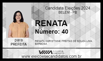 Candidato RENATA 2024 - BELÉM - Eleições