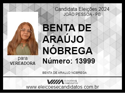 Candidato BENTA DE ARAÚJO NÓBREGA 2024 - JOÃO PESSOA - Eleições