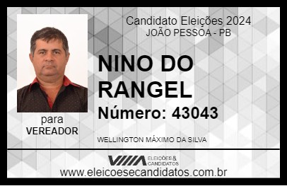 Candidato NINO DO RANGEL 2024 - JOÃO PESSOA - Eleições