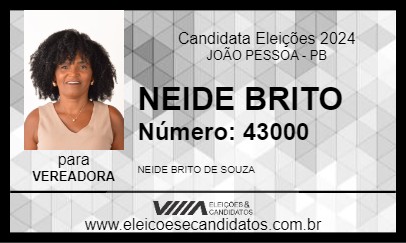 Candidato NEIDE BRITO 2024 - JOÃO PESSOA - Eleições