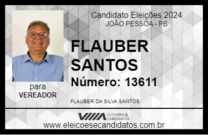 Candidato FLAUBER SANTOS 2024 - JOÃO PESSOA - Eleições