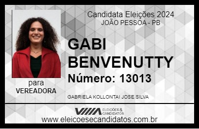 Candidato GABI BENVENUTTY 2024 - JOÃO PESSOA - Eleições