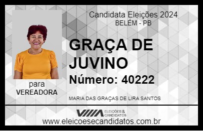 Candidato GRAÇA DE JUVINO 2024 - BELÉM - Eleições