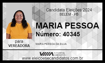 Candidato MARIA PESSOA 2024 - BELÉM - Eleições