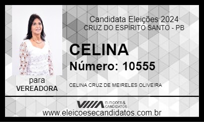 Candidato CELINA 2024 - CRUZ DO ESPÍRITO SANTO - Eleições