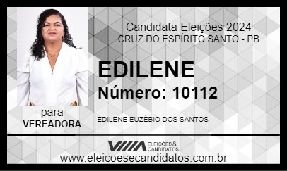 Candidato EDILENE 2024 - CRUZ DO ESPÍRITO SANTO - Eleições