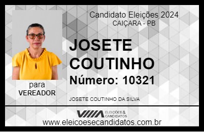 Candidato JOSETE COUTINHO 2024 - CAIÇARA - Eleições