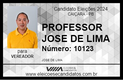 Candidato PROFESSOR JOSE DE LIMA 2024 - CAIÇARA - Eleições