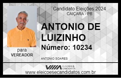 Candidato ANTONIO DE LUIZINHO 2024 - CAIÇARA - Eleições