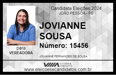 Candidato JOVIANNE SOUSA 2024 - JOÃO PESSOA - Eleições