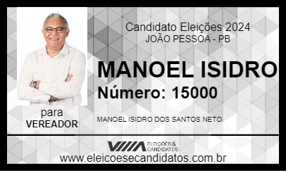 Candidato MANOEL ISIDRO 2024 - JOÃO PESSOA - Eleições