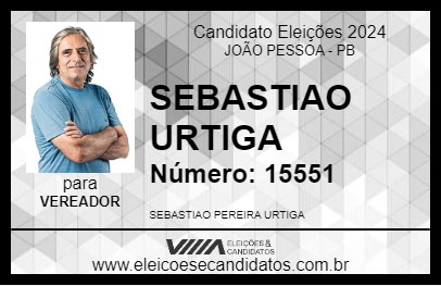 Candidato SEBASTIAO URTIGA 2024 - JOÃO PESSOA - Eleições