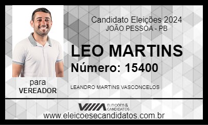 Candidato LEO MARTINS 2024 - JOÃO PESSOA - Eleições