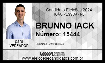 Candidato BRUNNO IACK 2024 - JOÃO PESSOA - Eleições