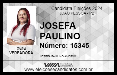 Candidato JOSEFA PAULINO 2024 - JOÃO PESSOA - Eleições