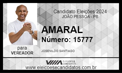 Candidato AMARAL 2024 - JOÃO PESSOA - Eleições