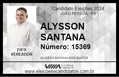 Candidato ALYSSON SANTANA 2024 - JOÃO PESSOA - Eleições