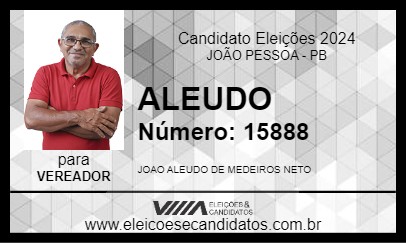 Candidato ALEUDO 2024 - JOÃO PESSOA - Eleições