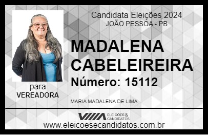 Candidato MADALENA CABELEIREIRA 2024 - JOÃO PESSOA - Eleições