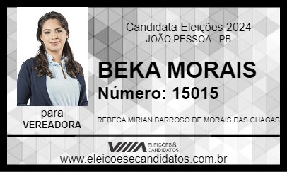 Candidato BEKA MORAIS 2024 - JOÃO PESSOA - Eleições