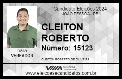 Candidato CLEITON ROBERTO 2024 - JOÃO PESSOA - Eleições