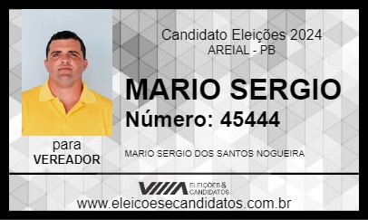 Candidato MARIO SERGIO 2024 - AREIAL - Eleições