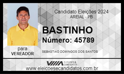 Candidato BASTINHO 2024 - AREIAL - Eleições