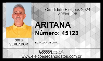 Candidato ARITANA 2024 - AREIAL - Eleições