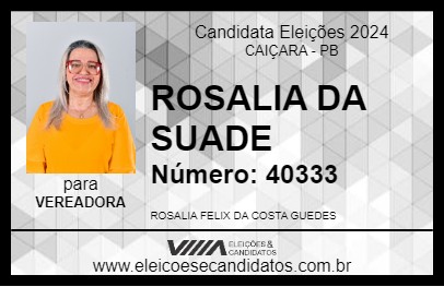 Candidato ROSALIA DA SAÚDE 2024 - CAIÇARA - Eleições