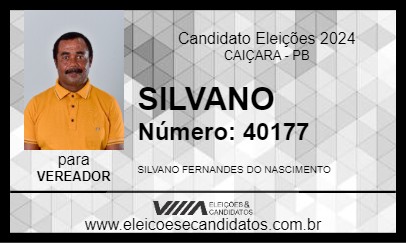 Candidato SILVANO 2024 - CAIÇARA - Eleições