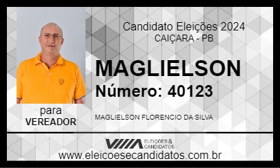 Candidato MAGLIELSON 2024 - CAIÇARA - Eleições