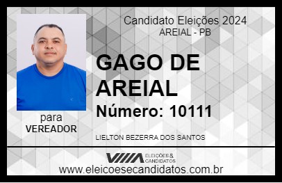 Candidato GAGO DE AREIAL 2024 - AREIAL - Eleições