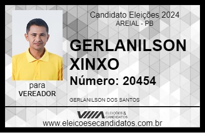 Candidato GERLANILSON XINXO 2024 - AREIAL - Eleições