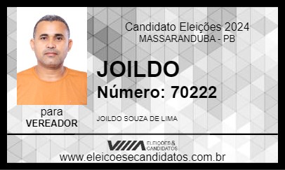 Candidato JOILDO 2024 - MASSARANDUBA - Eleições