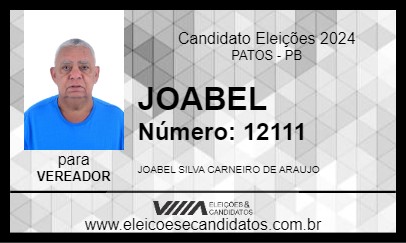 Candidato JOABEL 2024 - PATOS - Eleições