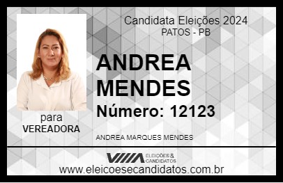 Candidato ANDREA MENDES 2024 - PATOS - Eleições