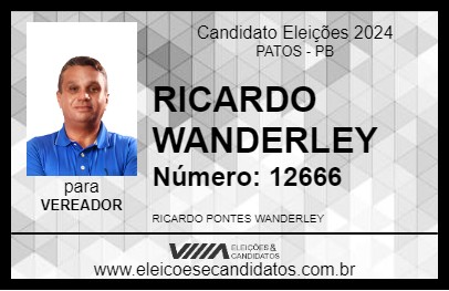 Candidato RICARDO WANDERLEY 2024 - PATOS - Eleições