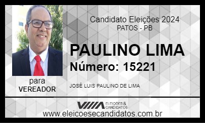 Candidato PAULINO LIMA 2024 - PATOS - Eleições