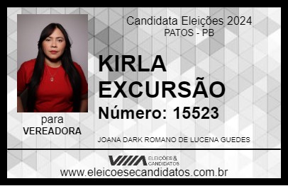 Candidato KIRLA EXCURSÃO 2024 - PATOS - Eleições