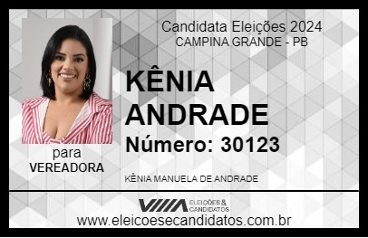 Candidato KÊNIA ANDRADE 2024 - CAMPINA GRANDE - Eleições