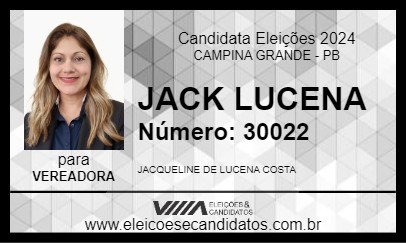 Candidato JACK LUCENA 2024 - CAMPINA GRANDE - Eleições