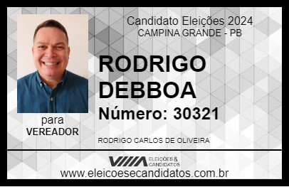 Candidato RODRIGO DEBBOA 2024 - CAMPINA GRANDE - Eleições