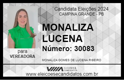 Candidato MONALIZA LUCENA 2024 - CAMPINA GRANDE - Eleições