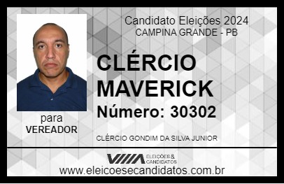 Candidato CLÉRCIO MAVERICK 2024 - CAMPINA GRANDE - Eleições