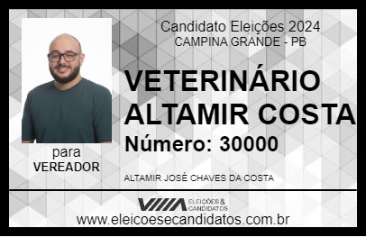 Candidato VETERINÁRIO ALTAMIR COSTA 2024 - CAMPINA GRANDE - Eleições