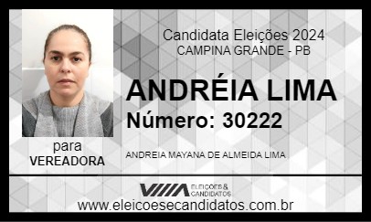 Candidato DRA. ANDRÉIA MAYANA 2024 - CAMPINA GRANDE - Eleições