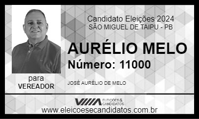 Candidato AURÉLIO MELO 2024 - SÃO MIGUEL DE TAIPU - Eleições